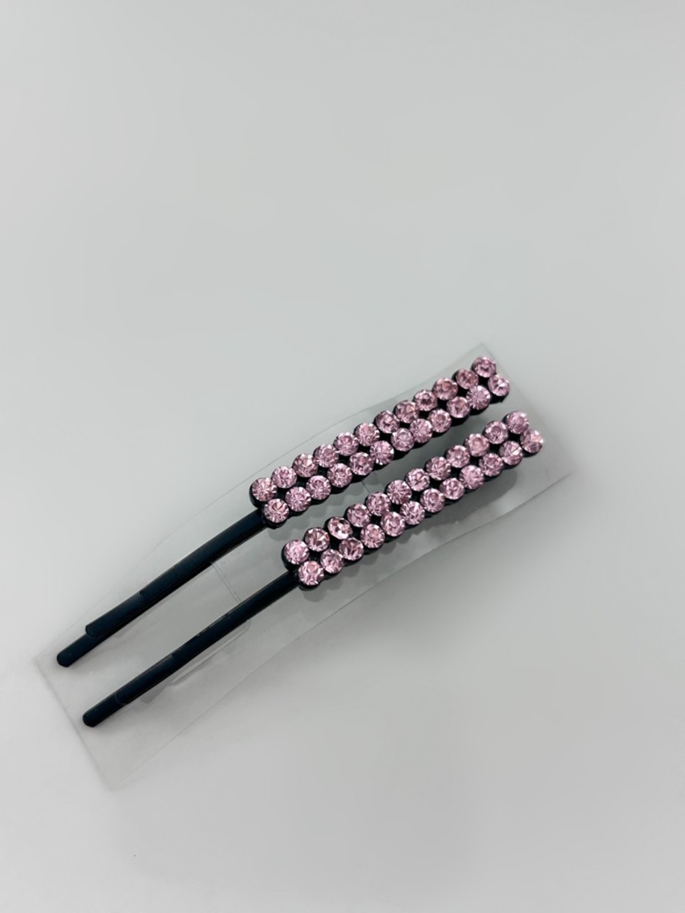Pink Crystal Hair Pins set - Y2K Rhinestone barrettes, cute girly glam